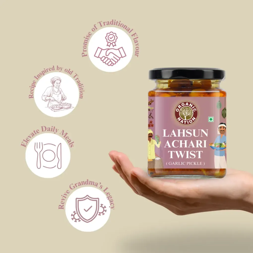 LAHSUN ACHARI TWIST (Garlic Pickle) view 6