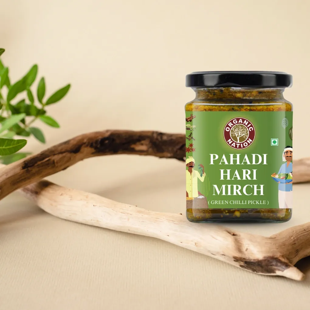 PAHADI HARI MIRCH (Green Chilli Pickle) view 1