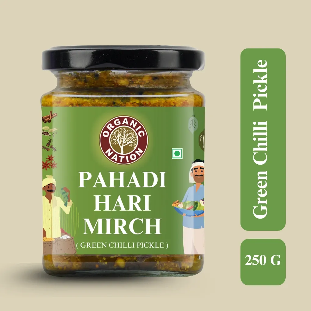 PAHADI HARI MIRCH (Green Chilli Pickle) view 5