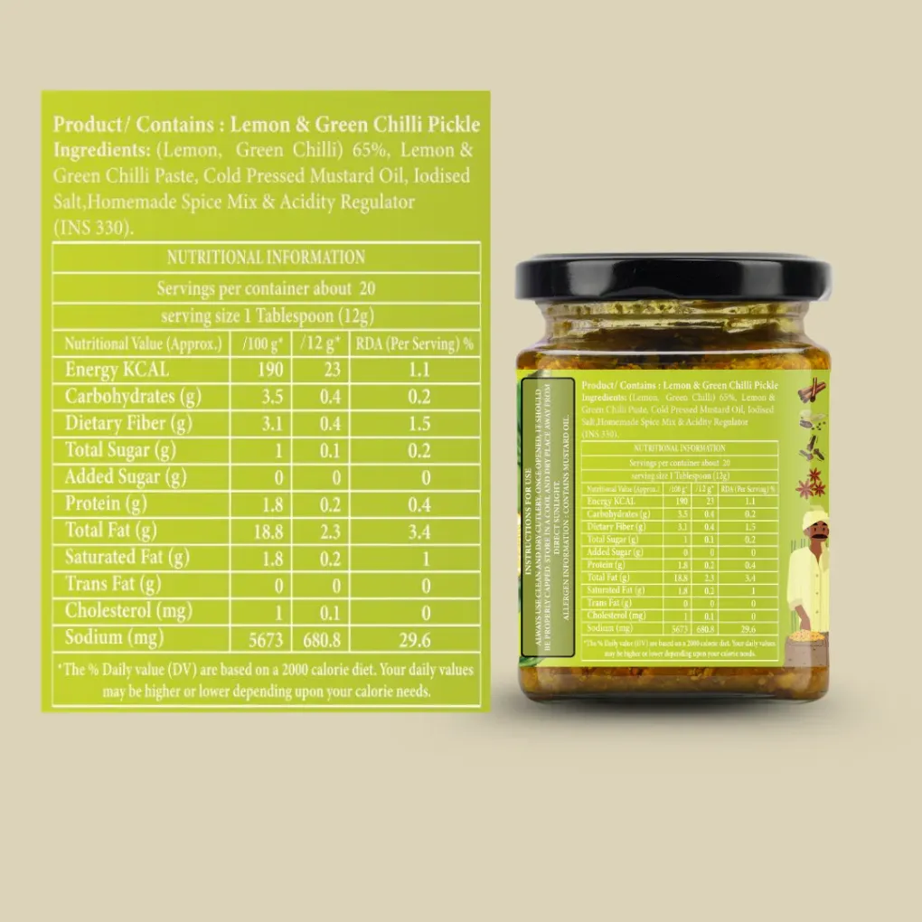 NIMBU MIRCH TWIST (Lemon Chilli Pickle) view 4