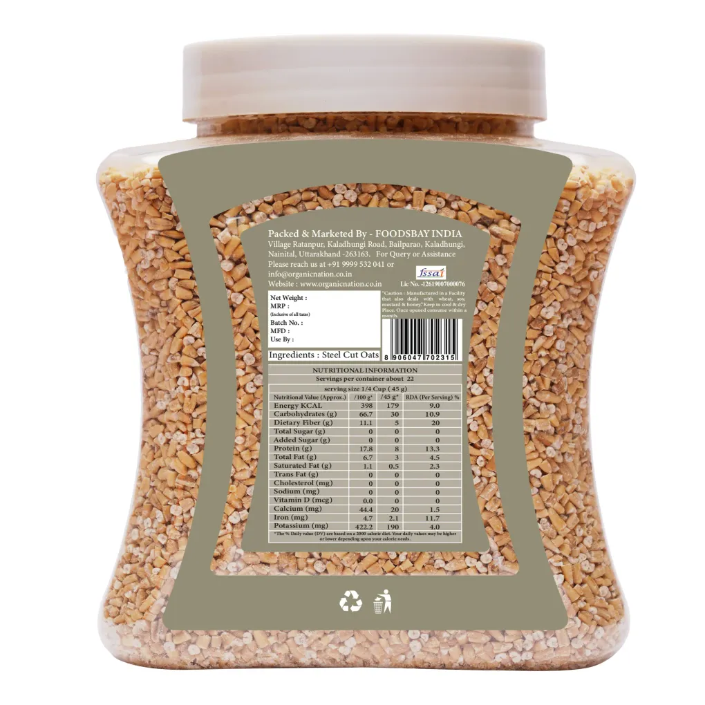 Steel cut Oats view 1